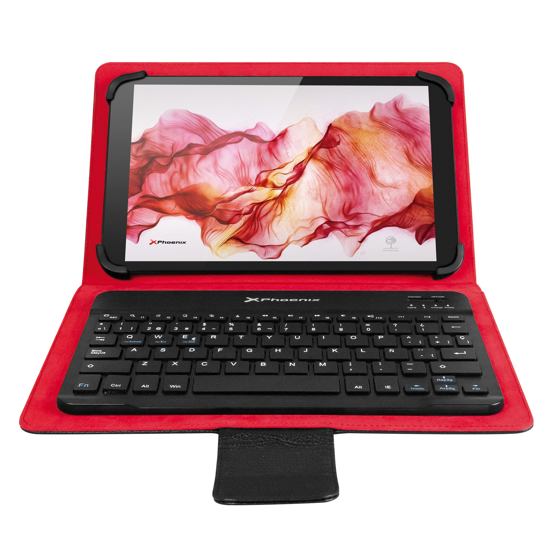 Funda universal teclado phoenix phkeybtcase9 - 10+ para tablet - ipad - ebook 9'' - 10pulgadas - super fina slim ..