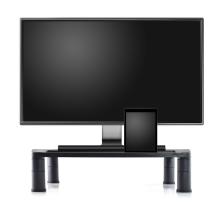 Elevador de monitor phoenix - soporte escritorio monitor - 3 alturas - goma antideslizante - negro