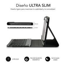 Funda con Teclado Subblim Keytab Pro Bluetooth para Tablets de 10.1'-10.8'/ Negra