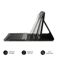 Funda con Teclado Subblim Keytab Pro Bluetooth para Tablets de 10.1'-10.8'/ Negra