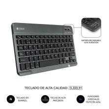 Funda con Teclado Subblim Keytab Pro Bluetooth para Tablets de 10.1'-10.8'/ Negra