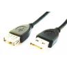 CABLE USB 2.0 | GEMBIRD | ALARGADOR | USB A - USB A | 3M | NEGRO