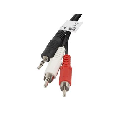 Cable Estéreo Lanberg | Mini Jack 3.5mm/M - 2x RCA/M | Negro | 2 M