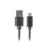 CABLE USB LANBERG 2.0 | USB TIPO C | QUICK CHARGE 3.0 | 1M | NEGRO