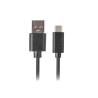 Cable usb lanberg 2.0 macho -  usb tipo c macho quick charge 3.0 1m negro