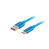 Cable usb lanberg 2.0 macho - usb tipo c macho 5a 1m azul