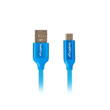 Cable usb lanberg 2.0 macho - micro usb macho quick charge 3.0 1.8m azul