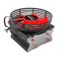 Mars Gaming MCPU117 sistema de refrigeración para ordenador Procesador Enfriador 9 cm Negro, Metálico, Rojo
