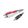Cable Estéreo 3GO CA101 | 3.5mm/M - 2x RCA/M | 2 M | Rojo, Blanco, Negro