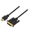 Cable HDMI 3GO | CDVIHDMI | HDMI Macho | DVI Macho | 1.8m | Negro