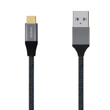 Cable USB 3.1 Aisens A107-0631/ USB Tipo-C Macho - USB Macho/ 1m/ Gris