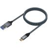 CABLE USB 3.2 | AISENS | DISPOSITIVOS | USB C - USB C | GRIS | 1M