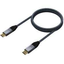 Cable USB 3.2 Tipo-C Aisens A107-0634 20GBPS 5A 100W/ USB Tipo-C Macho - USB Tipo-C Macho/ 2m/ Gris