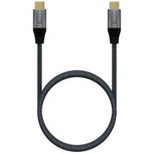 Cable USB 3.2 Tipo-C Aisens A107-0634 20GBPS 5A 100W/ USB Tipo-C Macho - USB Tipo-C Macho/ 2m/ Gris