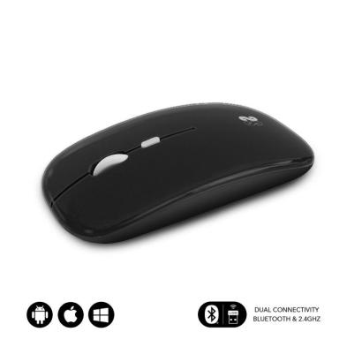 Ratón Inalámbrico Subblim Dual Flat | Bluetooth | 1600 DPI | Negro