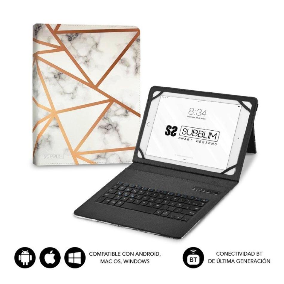 Phoenix - Funda Universal con Teclado Bluetooth para Tablet