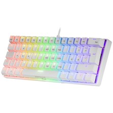 Mars Gaming MK60 Blanco Teclado Gaming Mecánico FRGB Antighosting Switch Mecánico