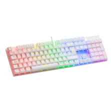 Mars Gaming MK422 Blanco Teclado Gaming RGB Switch Mecánico Rojo Idioma Español