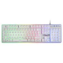 Teclado Gaming H-Mech Mars Gaming MK220W FRGB | USB | Membrana | Español | Blanco