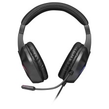 Mars Gaming MH122 Negro, Cascos Gaming FRGB Over Ear con Micrófono, Sonido HiFi, Cancelación de Sonido, Ultraligeros, PS4 PS5