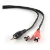 Cable de Audio Gembird | 3,5 mm - 2 x RCA | 1,5 M | Negro, Rojo, Blanco