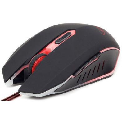 Ratón Gaming Gembird MUSG-001-R | USB Tipo A | 2400 DPI | Negro, Rojo