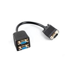 ADAPTADOR LANBERG | VGA | VGA X2 | 20CM | NEGRO