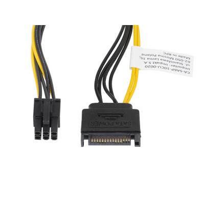 Cable Alimentación Lanberg | SATA Macho - PCIe Express Macho | Negro | 20 cm