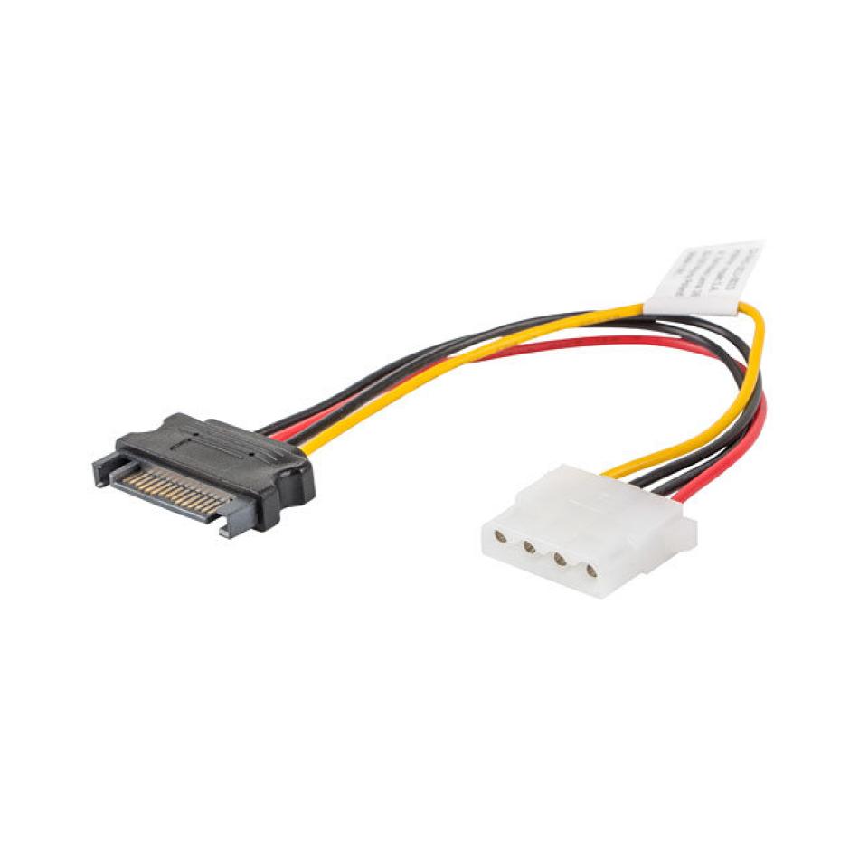 CABLE ALIMENTACION LANBERG MOLEX HEMBRA/SATA MACHO 15CM