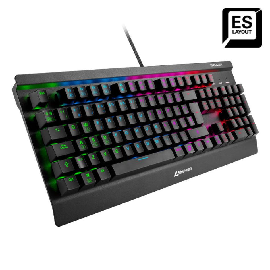 Teclado Mecánico RGB Sharkoon Skiller Mech SGK3 Kailh Brown