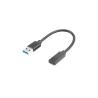 ADAPTADOR USB 3.1 | LANBERG | USB A - USB C | NEGRO | 15CM
