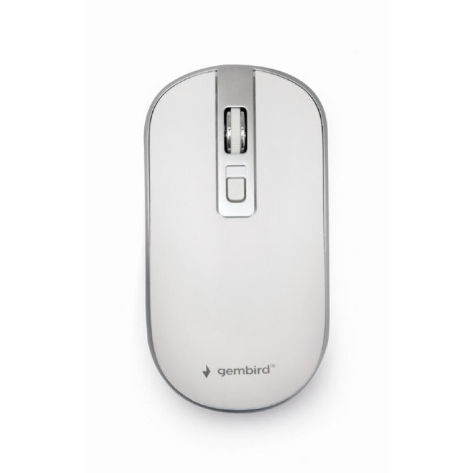 Ratón inalámbrico Gembird MUSW-4B-06-WS óptico blanco plata