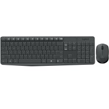 Logitech MK235 teclado Ratón incluido RF inalámbrico Portugués Gris