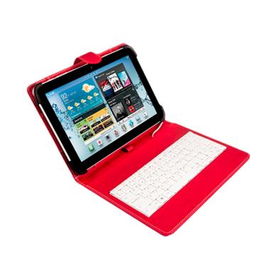 brindis Infidelidad Rebobinar Funda universal silver ht para tablet 9 - 10.1pulgadas + teclado con cable  micro usb rojo - blanco