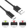 Ewent EC1033 cable USB 1 m USB 2.0 USB A USB C Negro