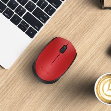 Logitech M171 Red-K ratón Ambidextro RF inalámbrico Óptico 1000 DPI