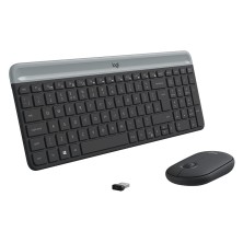 Logitech MK470 teclado Ratón incluido USB QWERTY Español Grafito