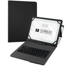 Funda con Teclado Subblim Keytab Pro USB para Tablets de 10.1'-11'/ Negra