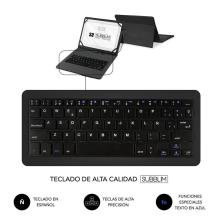 Funda con Teclado Subblim Keytab Pro USB para Tablets de 10.1'-11'/ Negra