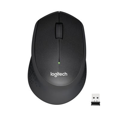 Ratón Logitech M330 Silent Plus | Mano Derecha | RF Inalámbrico | Mecánico | 1000 DPI | Negro