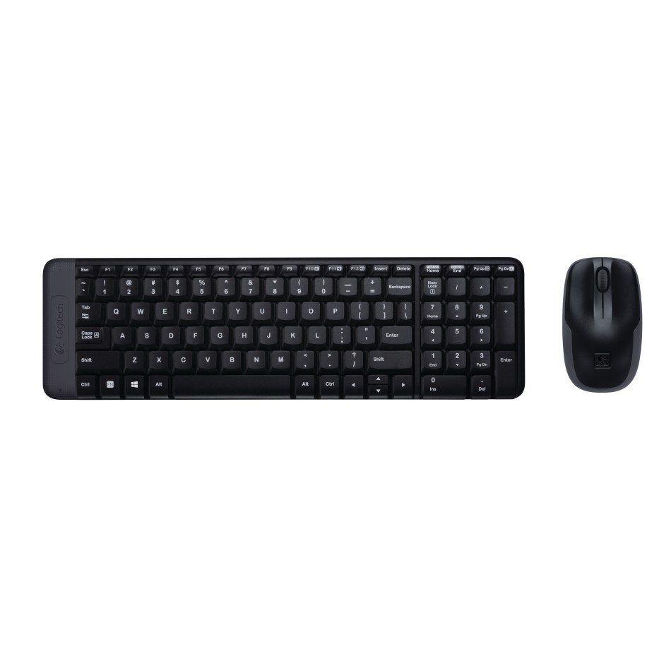 Logitech Wireless Combo MK220 teclado Ratón incluido RF inalámbrico QWERTY Internacional de EE.UU. Negro