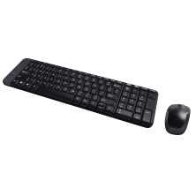 Logitech Wireless Combo MK220 teclado Ratón incluido RF inalámbrico QWERTY Internacional de EE.UU. Negro