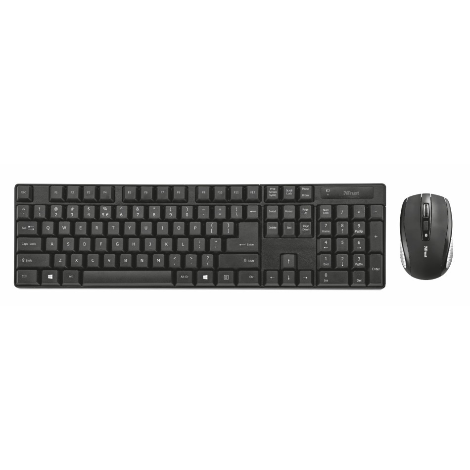 Trust XIMO teclado Ratón incluido RF inalámbrico QWERTY Español Negro