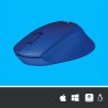 Logitech M330 Silent Plus azul | Ratón inalámbrico silencioso