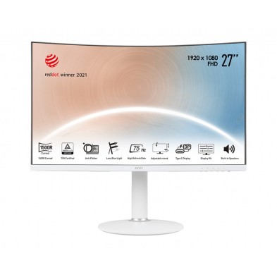 Monitor MSI Modern | MD271CPW | 27" | 1920 x 1080 | Full HD | Blanco