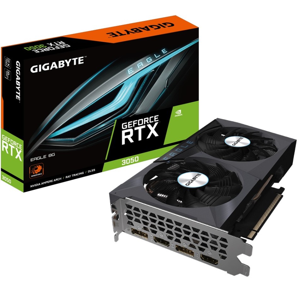 Gigabyte GV-N3050EAGLE-8GD NVIDIA GeForce RTX 3050 8 GB GDDR6