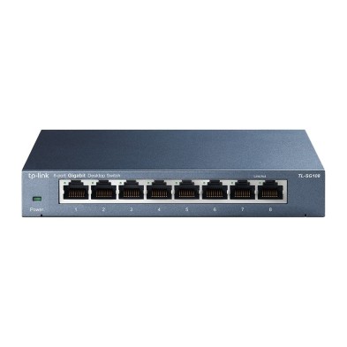 TP-Link TL-SG108 switch No administrado L2 Gigabit Ethernet (10/100/1000) Negro