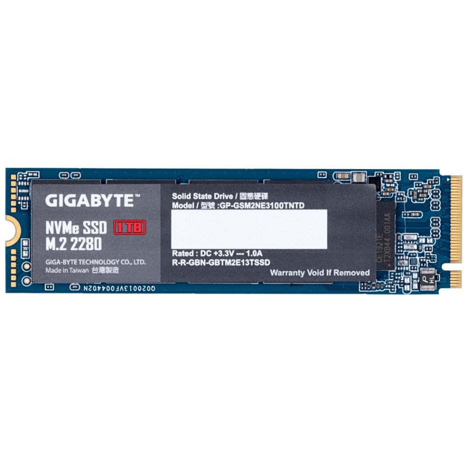 Gigabyte GP-GSM2NE3100TNTD unidad de estado sólido M.2 1000 GB PCI Express 3.0 NVMe
