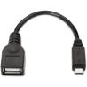 AISENS | CABLE USB 2.0 |  MICRO USB MACHO | USB HEMBRA | NEGRO | 15CM