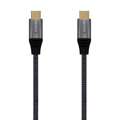 CABLE USB 2.0 | AISENS | DISPOSITIVOS | USB C - USB C | GRIS | 1M